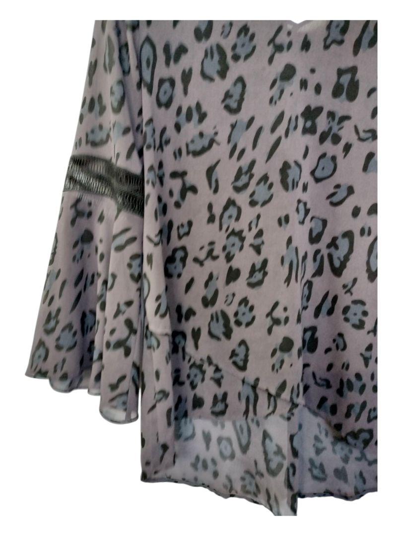 Memo | Purple Leopard Top | Size 10