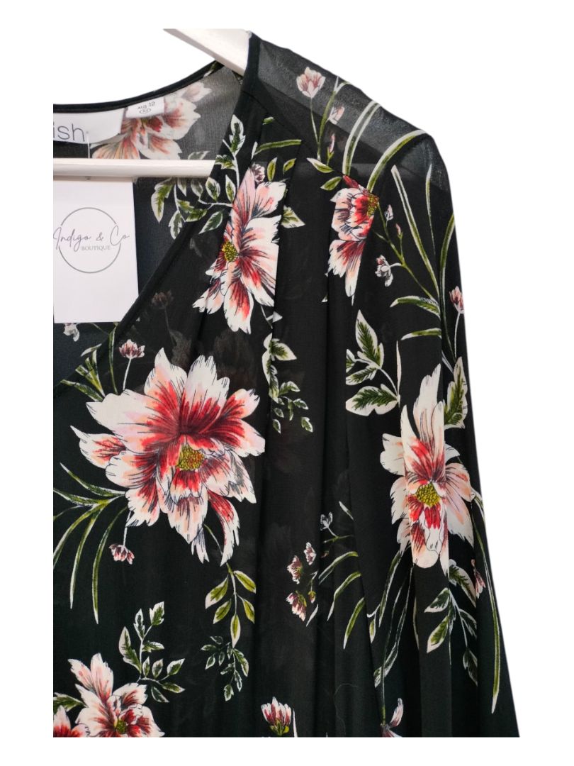 Wish The Label | Floral Dress | Size 12