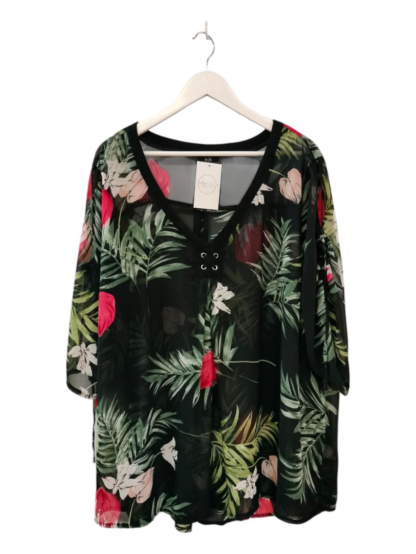 K & K | Floral Top | Size 26