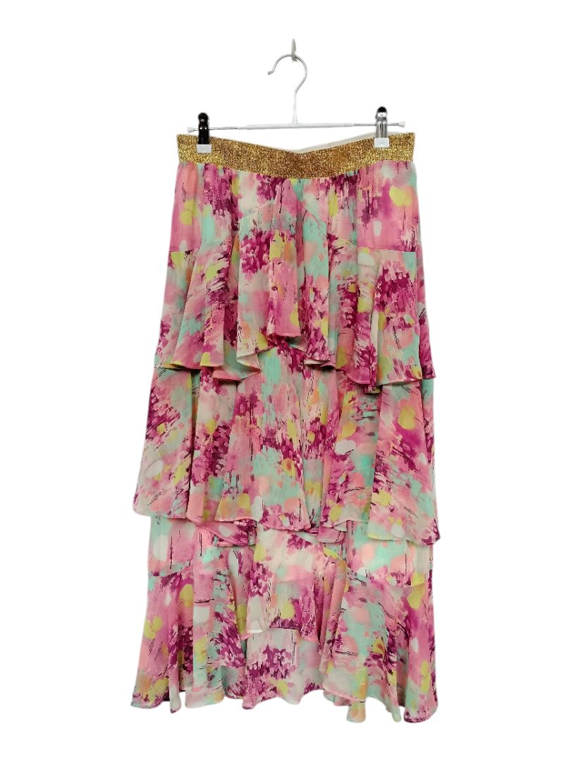Augustine | Pink Pattern Skirt | Size S