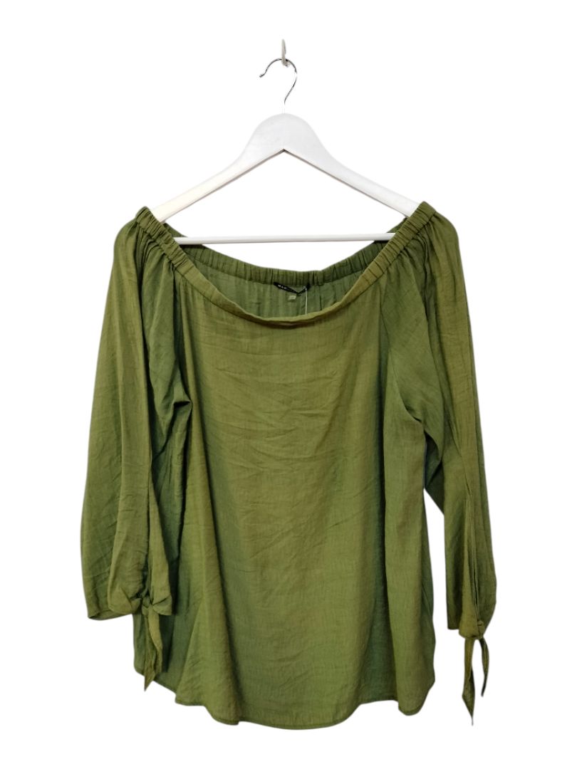 Marilyn Seyb | Khaki Green Top | Size 12