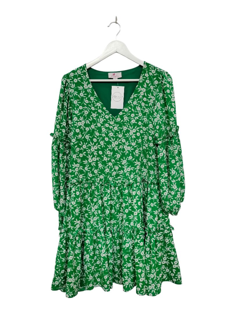 Charlo | Green/White Dress | Size 6