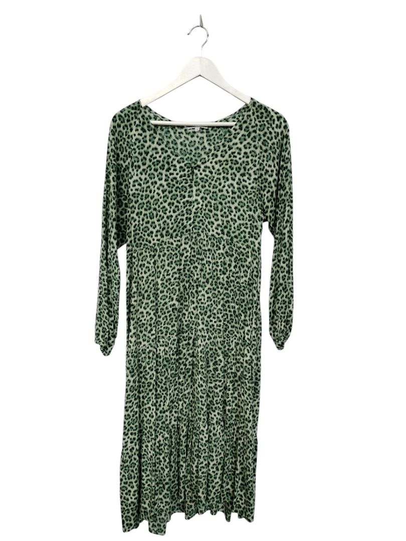 Cartel & Willow | Green Animal Print Dress | Size S