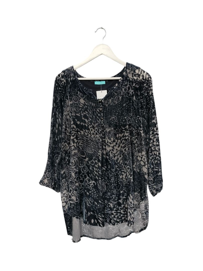 Blue Illusion | Navy Top | Size Approx M/L