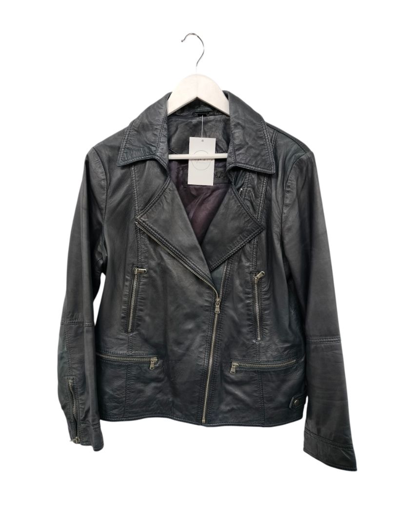 Zafina | Black /Leather Jacket | Size 14