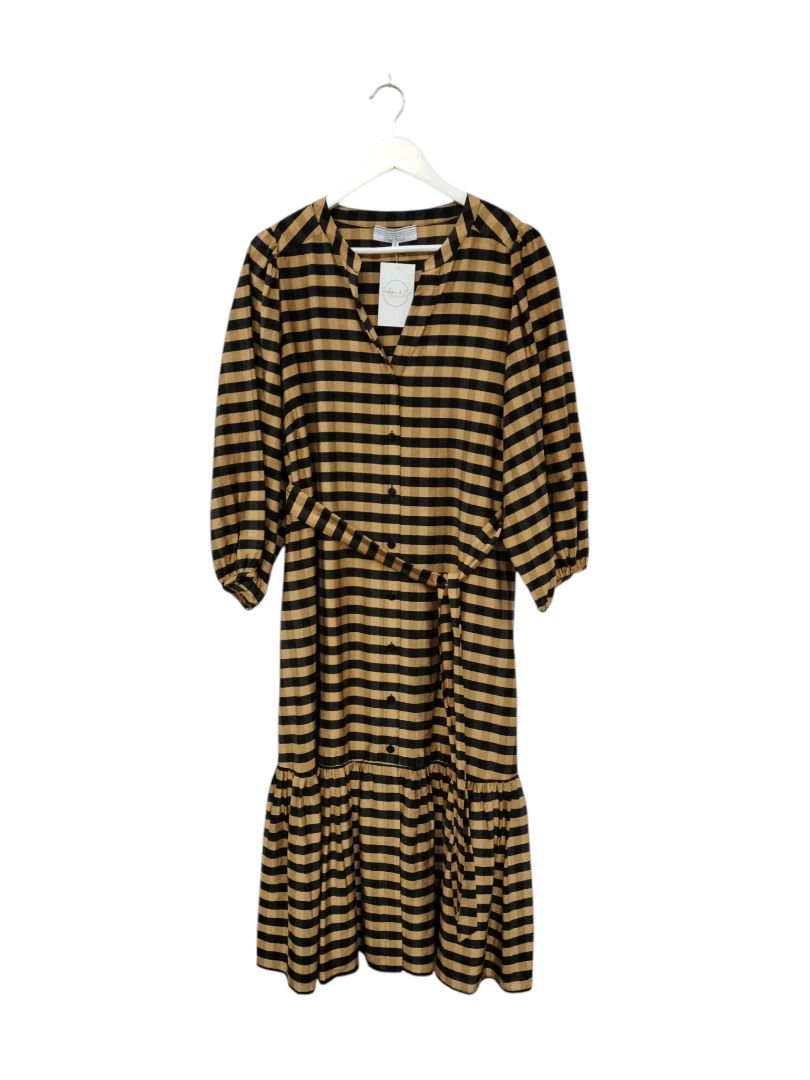 Oliver Black | Tan Black Check Dress | Size 16