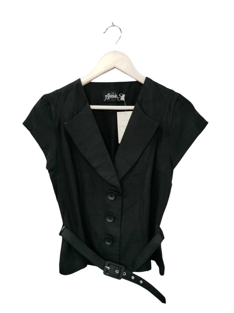 Annah Stretton | Black Waistcoat | Size M/L