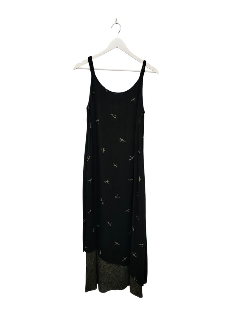 Animale | Black with dragonflys Dress | Size 3