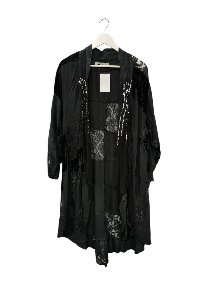 Peace Angel | Black Cardigan | Size one size