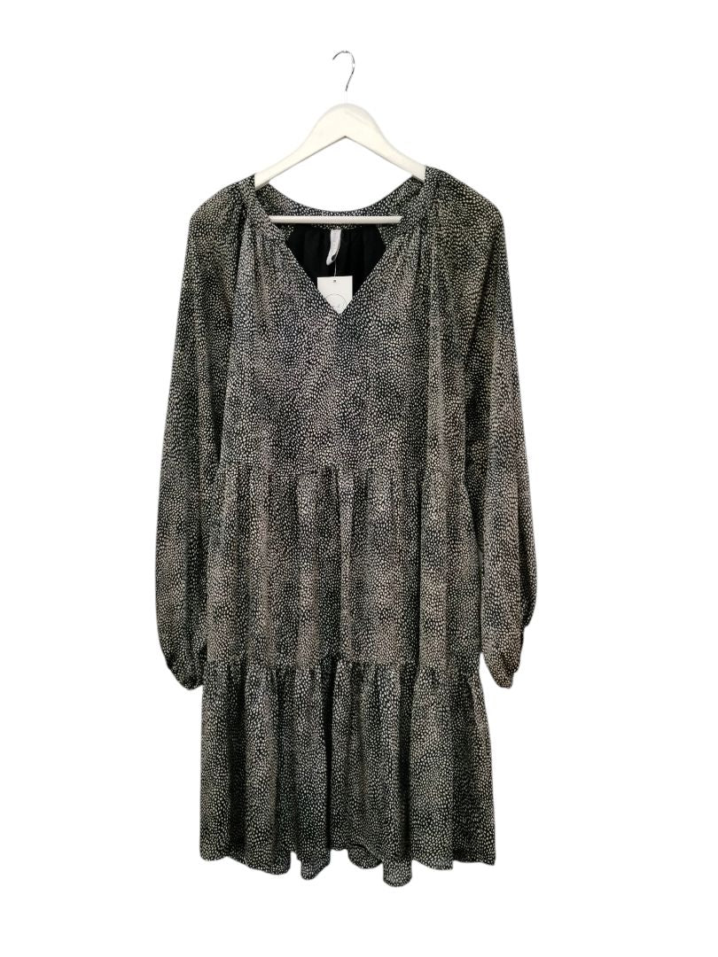 Leila + Luca | Black and Beige Dress | Size 12