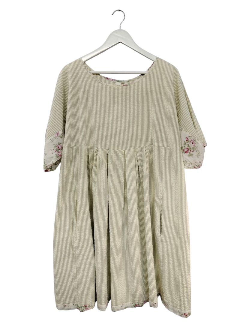 Rhum Raisin | Green/White Dress | Size S/M