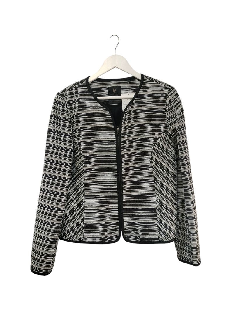 David Lawrence | Black/White Stripe Blazer | Size 16