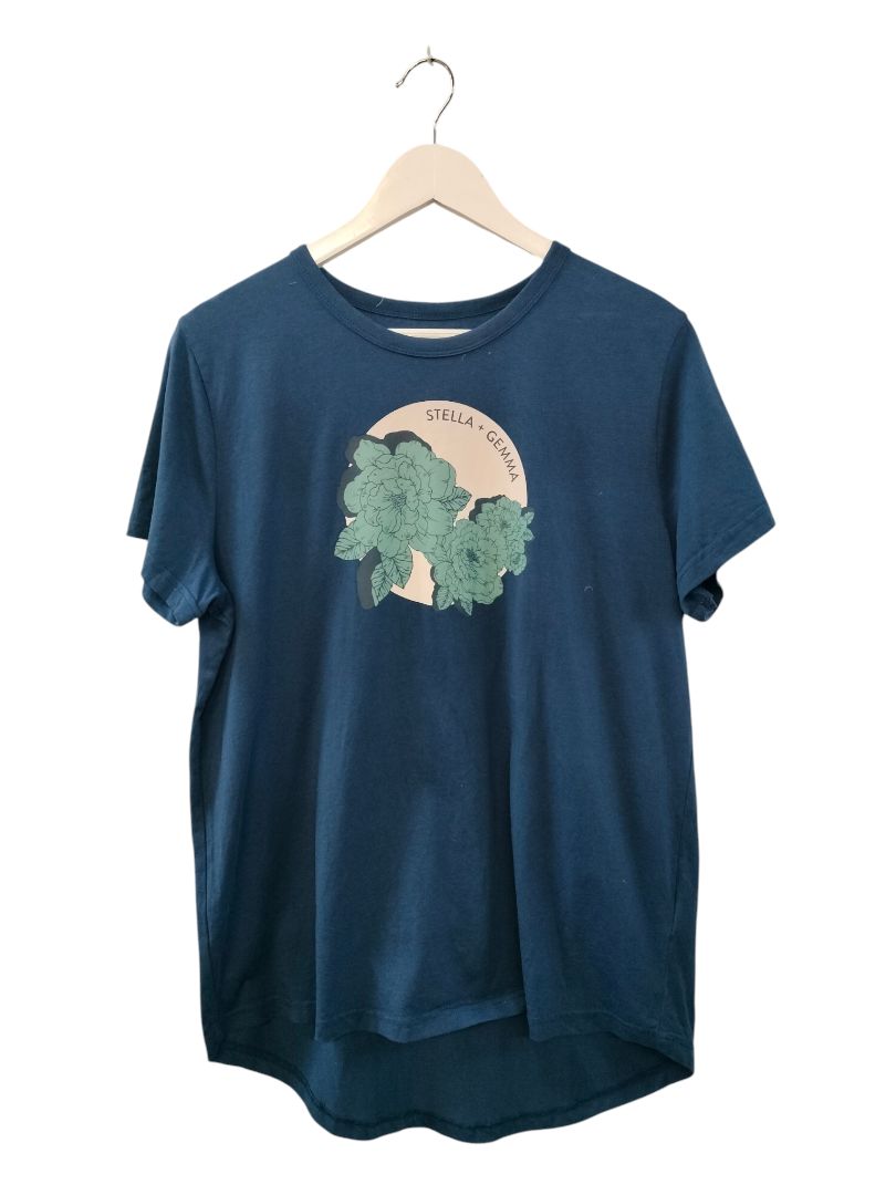 Stella + Gemma | Navy Floral Top | Size 12