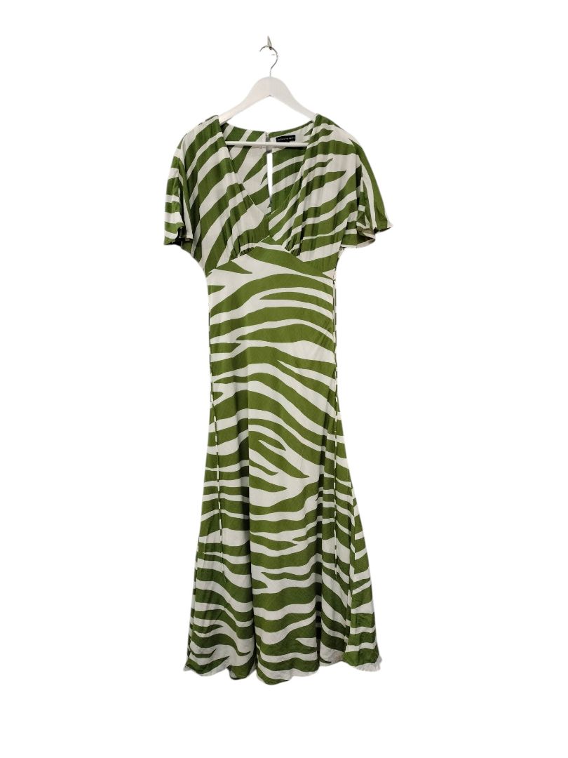 Among The Brave | Green Zebra Print Dress | Size 10