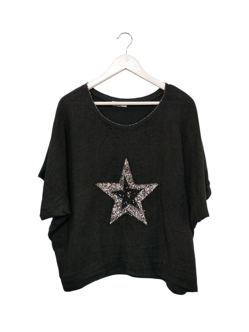 Amici Made in Italy | Black Top | Size Approx L