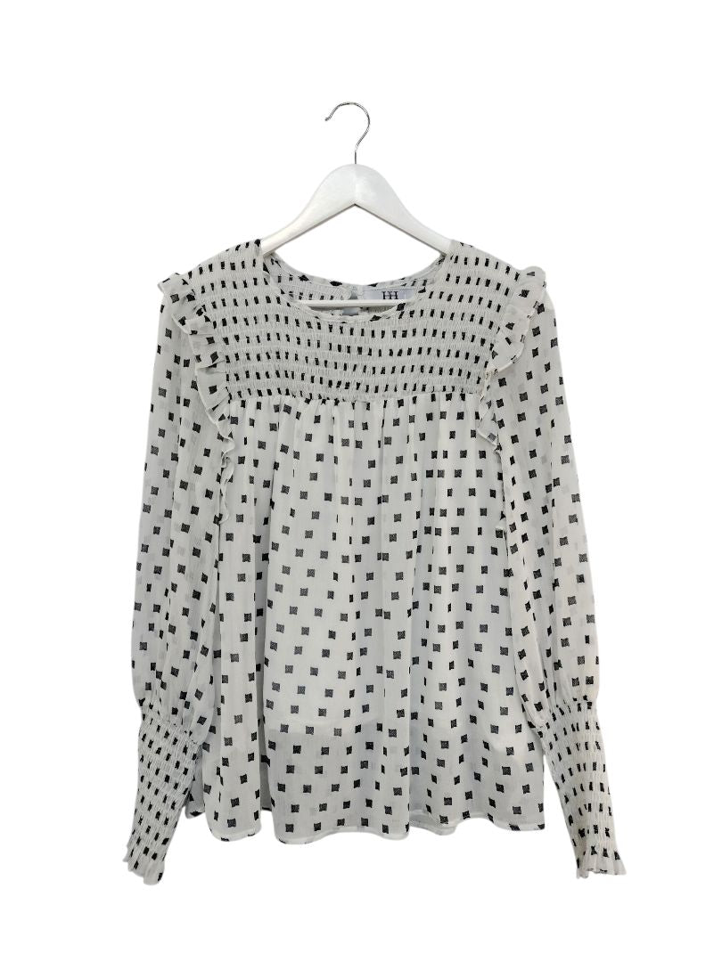Halo & Hazard | Black and White Top | Size S
