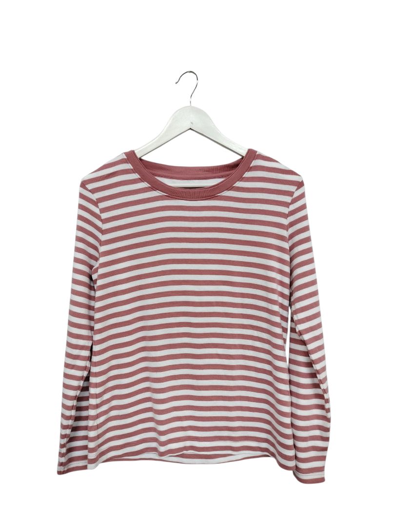 Sportscraft | Pink and White Stripe Top | Size M