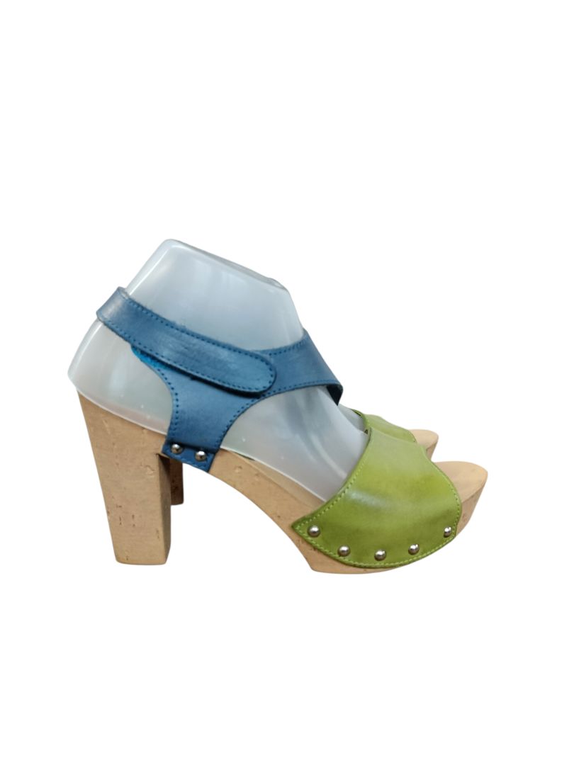 Bertuchi | Green and Blue Heels | Size Approx 38