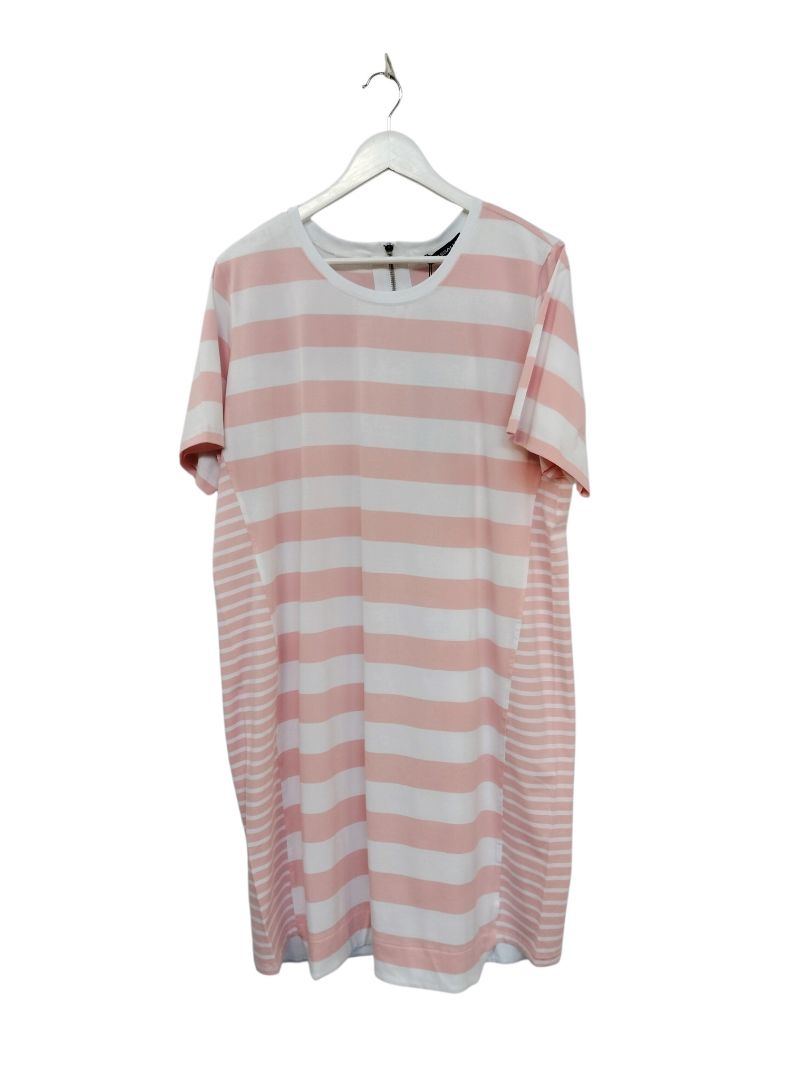 Vassalli | Pink and White Stripe Dress | Size 18