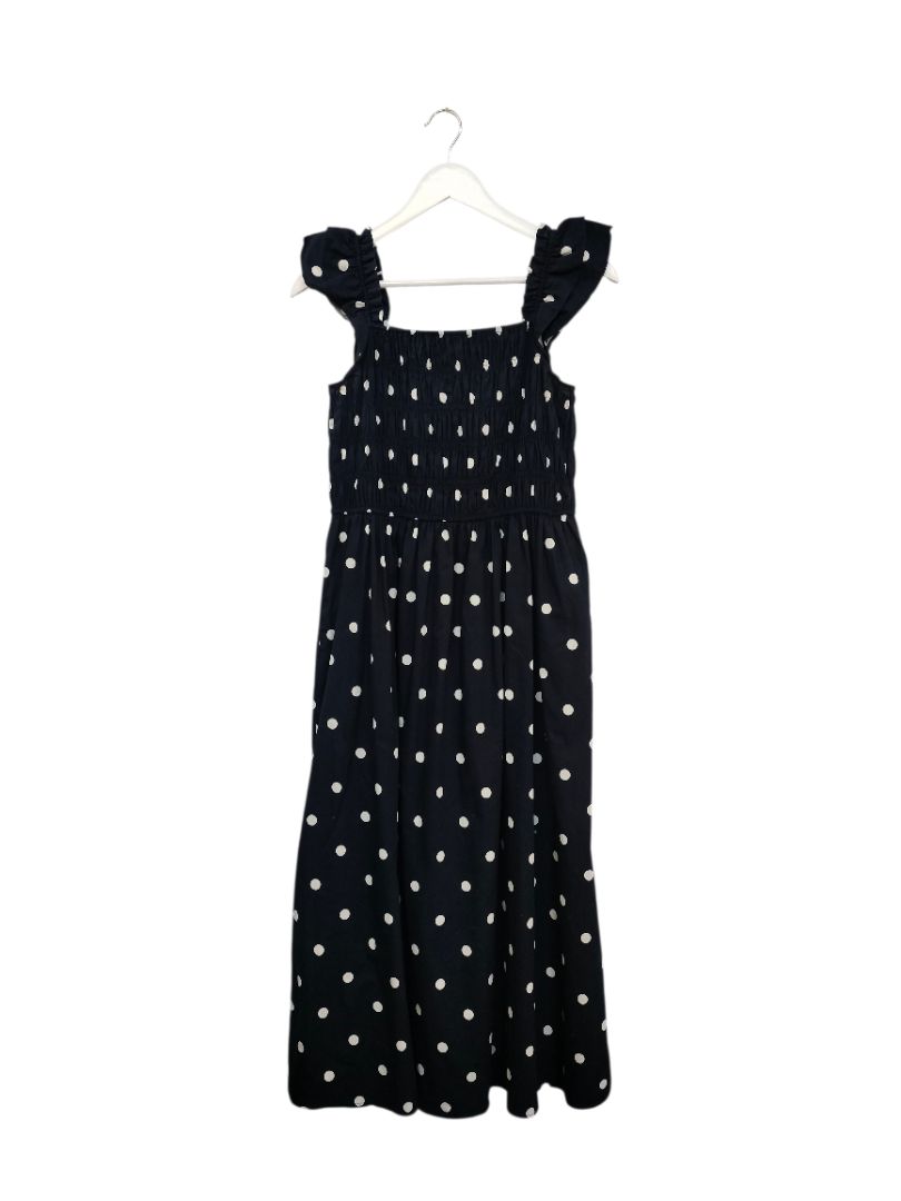 Whistle | Navy with White Dots Dress | Size 10