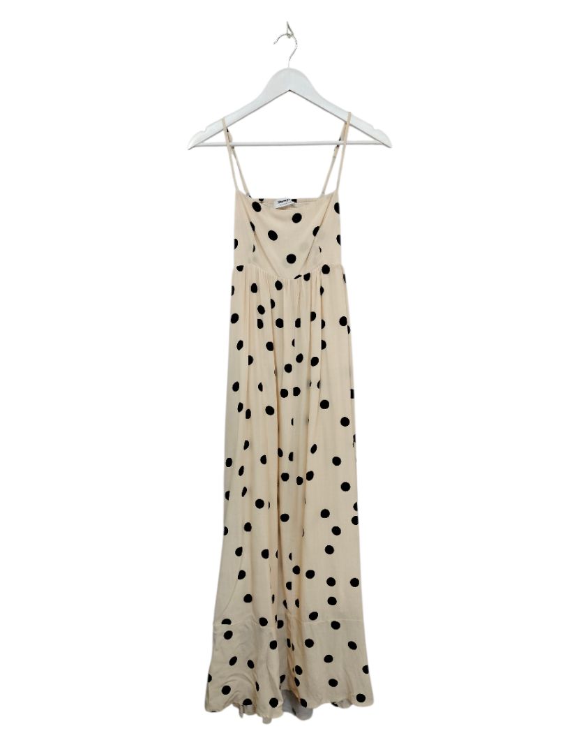 Showpo | Cream with Black Dots Dress | Size 8