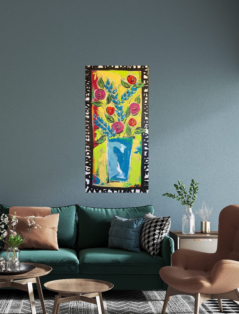 | You don't buy me Flowers painting | Size 510 x 1020mm