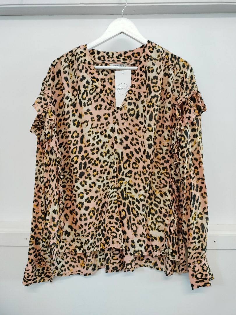 Country Road | Animal Print Top | Size 16