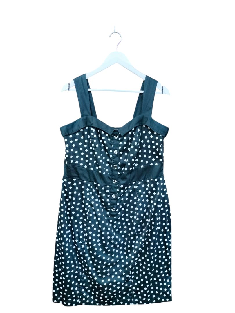 City Chic | Black with White Spots Dress | Size S