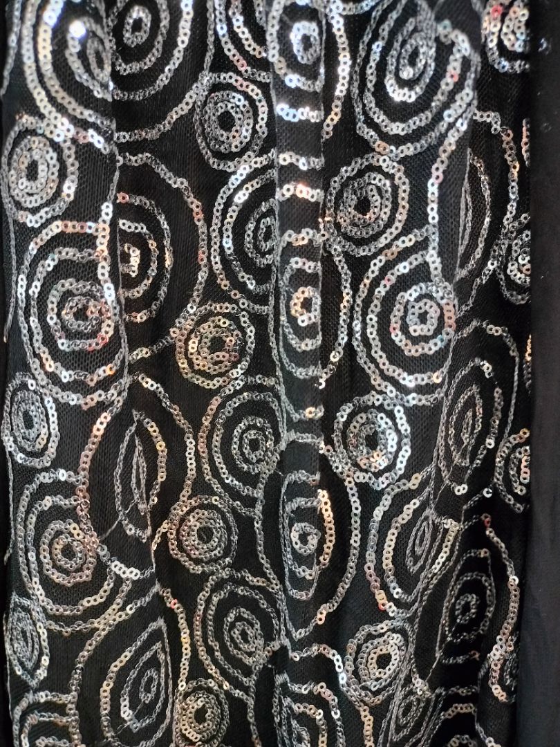 Annah Stretton | Black with Sparkles Top | Size S