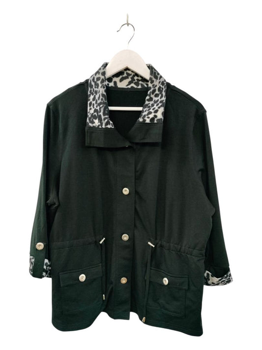 Unknown | Black/Animal print Jacket | Size Unknown