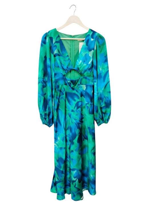 Miss Runway | Green/Blue Dress | Size 8