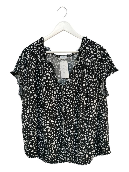 Ketz-ke | Black and White Top | Size 14