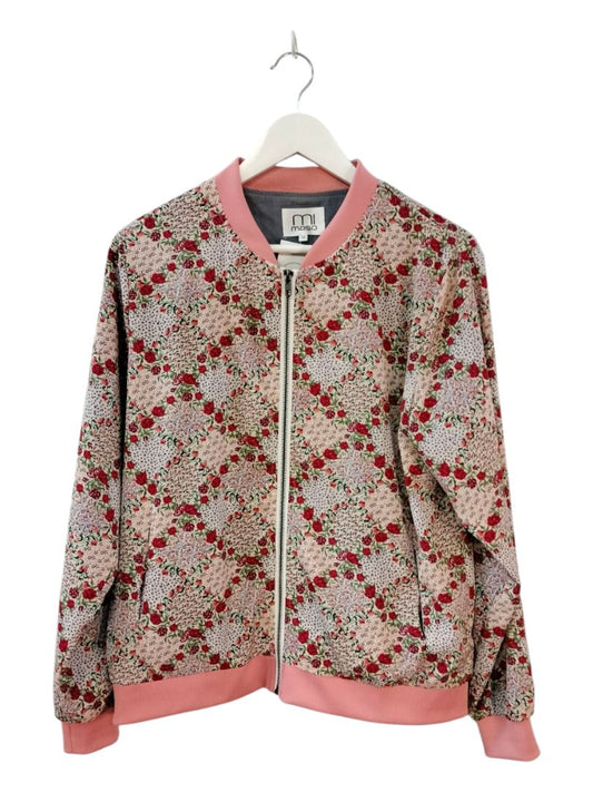 Mi Moso | Pink floral Zip Jacket | Size 12