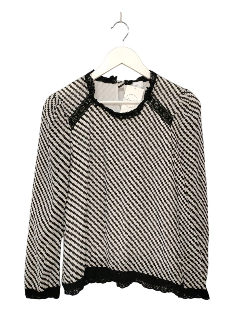 Leo+Be | Black/White Top | Size 8