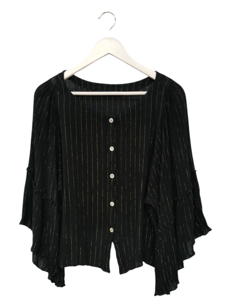 Eb & Ive | Black/Gold Top | Size M/L