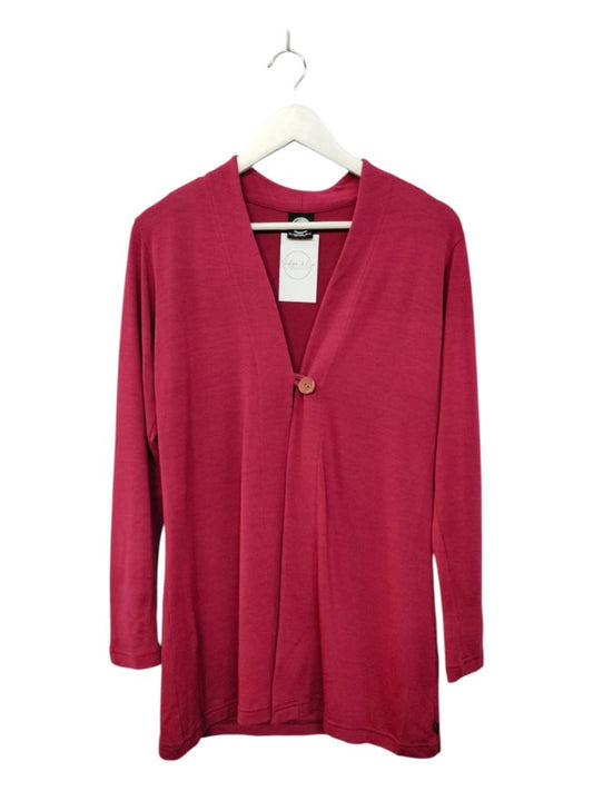 Glowing Sky Merino | Maroon Cardigan | Size 10