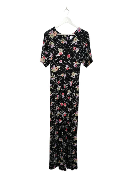Joe Browns | Black with Floral Jumpsuit | Size 14