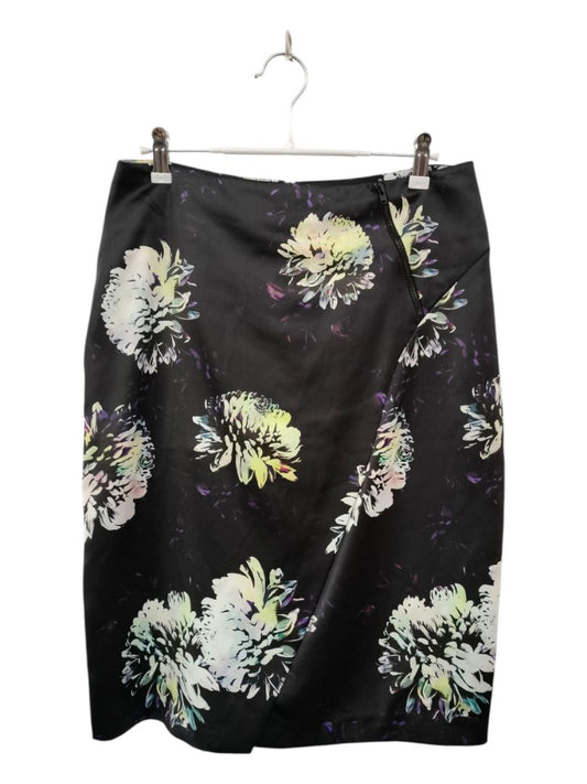 Veronika Maine | Black Floral Skirt | Size 10