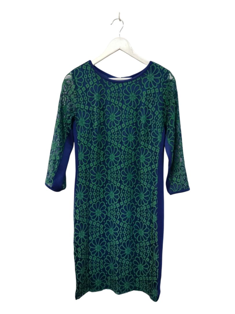 Memo | Floral blue and green Dress | Size 10