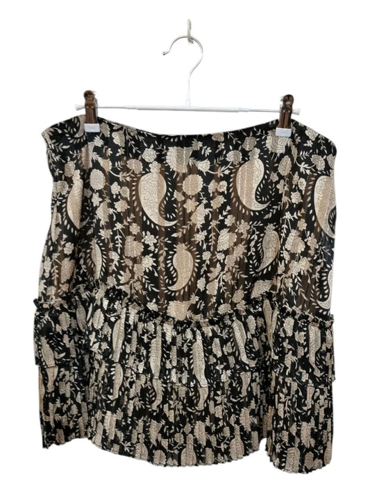 Amaya | Black/Beige Skirt | Size 14