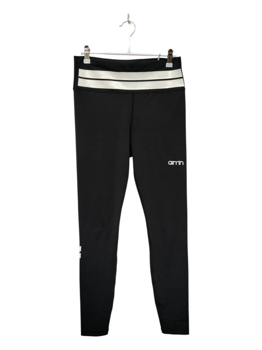 Aimn | Black with white stripe Tights | Size M