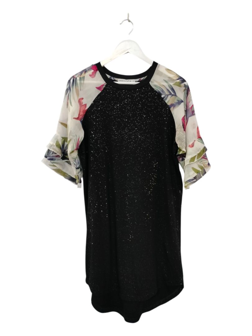 Seeking Lola | Black with print Dress | Size 8