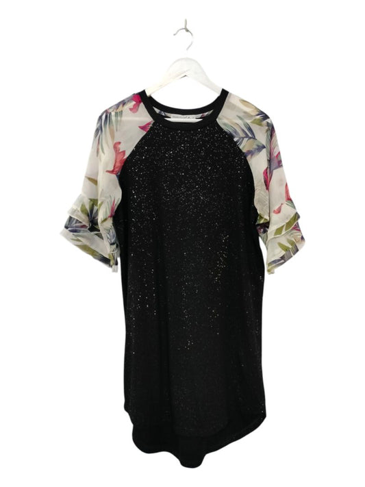 Seeking Lola | Black with print Dress | Size 8