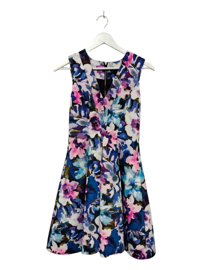 Cue | Bright Floral Dress | Size 8