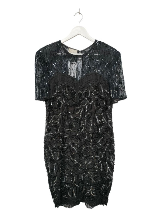 Frank Usher | Black with Sparkles Dress | Size 14
