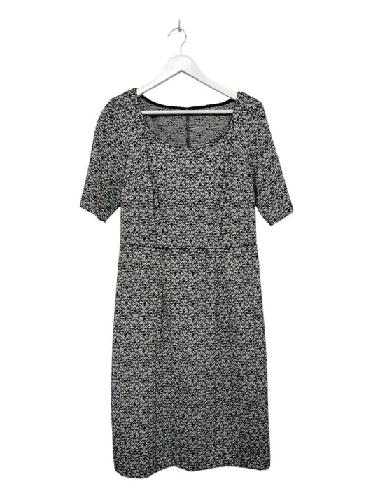 Annah Stretton | Black with white pattern Dress | Size 14