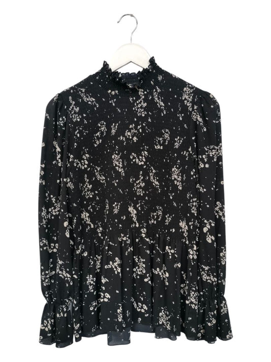Decjuba | Black with white pattern Top | Size 10
