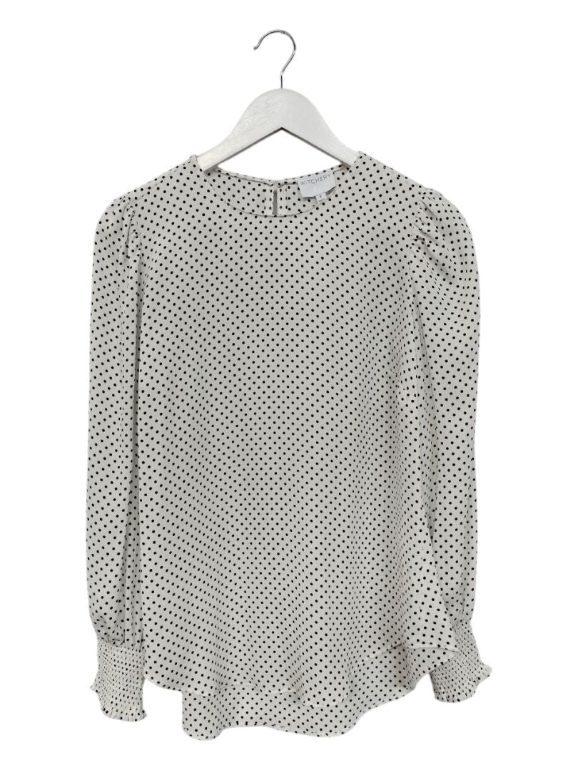 Witchery | white and black spots Top | Size 8