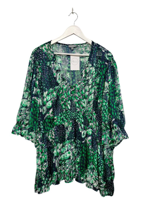 Coco & Belle | Green with navy Top | Size 3XL