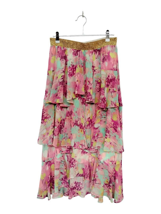 Augustine | Pink Pattern Skirt | Size S